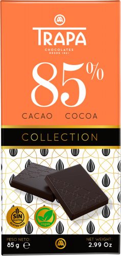 Trapa Collection 85% Étcsokoládé tábla Vegán 85g