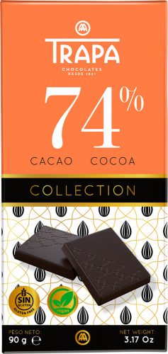 Trapa Collection 74% Étcsokoládé tábla Vegán 90g